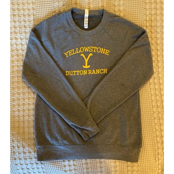 Yellowstone John Dutton Ranch Sweatshirt Pullover Grey Size Small Rip Beth Casey - Picture 3 of 9